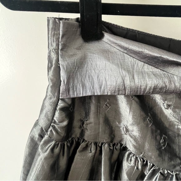 Boutique France Tulle Lined Tie Waist Bell Skirt Gray Sz 16 - Picture 2 of 16